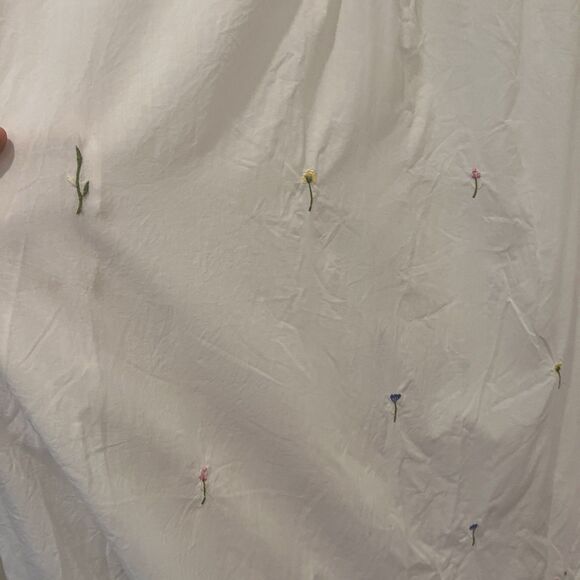 La Cera Nightgown w Pockets Sz XL Embroidered Cottagecore Floral 100% Cotton - Picture 3 of 11